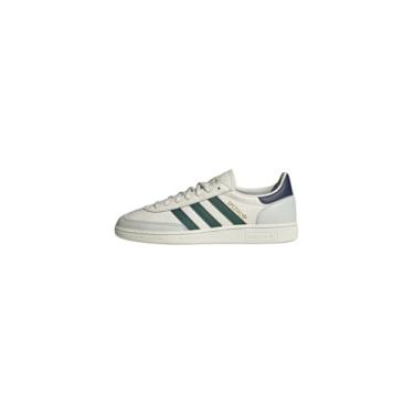 Imagem de adidas Originals Tênis masculino Handball Spezial, Branco giz/verde universitário/índigo noturno, 38