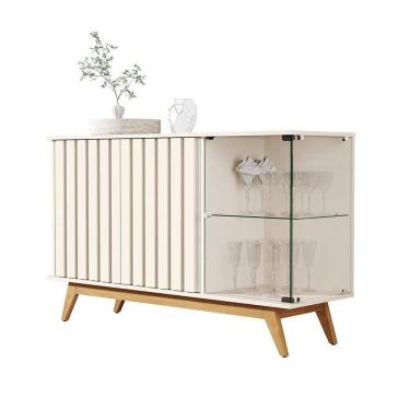 Imagem de Buffet Aparador Jb Acai 3 Portas Luxo Off White - Moveis Jb