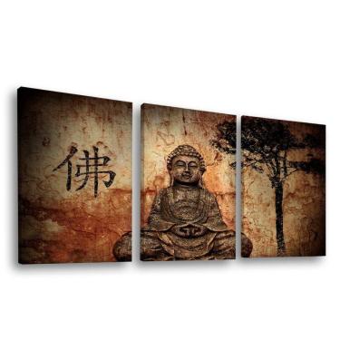Imagem de Conjunto De Quadros Trio Buddha Statue Wall -- Br Artes