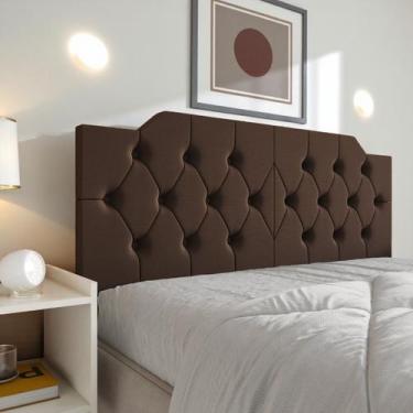 Imagem de Painel Cabeceira Estofado Dobrável Box Casal Capela Decorativa - Casa 