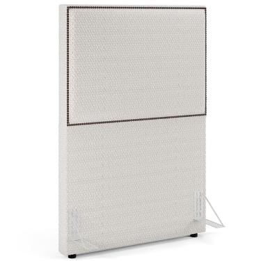 Imagem de Cabeceira Box Solteiro Com Tachas 100 Cm Bouclê Cru