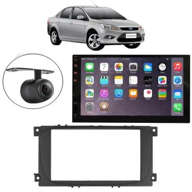 Imagem de Central Multimídia 2 Din Mp5 Ford Focus Sedan Câmera Moldura Tela
