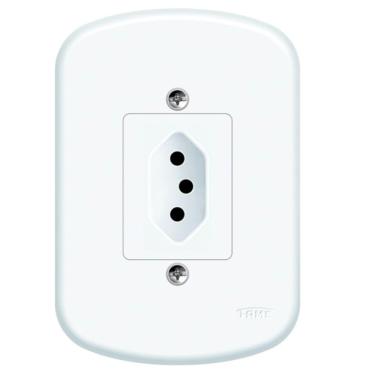 Imagem de Conjunto Tomada 2p+t 20a 250 Volts Blanc -1350 - Fame Conj.1tomada Padrao 2p+t 20a Fame 1350 .