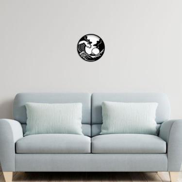 Imagem de Quadro Decorativo Alto Relevo 32X32Cm Circular Mdf - JABB