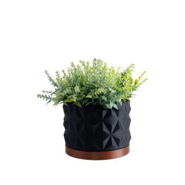 Imagem de Cachepot Rochedo M - Realce, Preto, Cobre