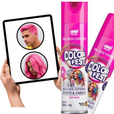 Imagem de Spray Tinta para Cabelo Color Fest Spray Rosa 150ml - AXÉ BRASIL