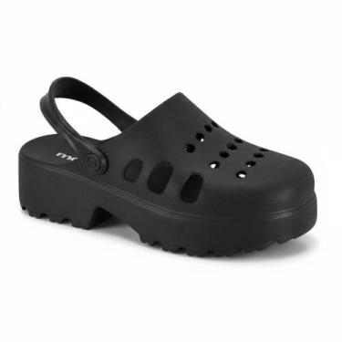 Imagem de Sandália Feminina Babuche Clog Moleca Confortável Original -, Preto, 3