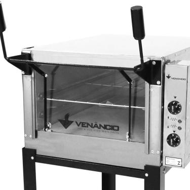 Imagem de Forno De Lastro Industrial Venâncio Itália Roma Elétrico Aço Inox 80cm Com Pedra Refratária 220V Fer