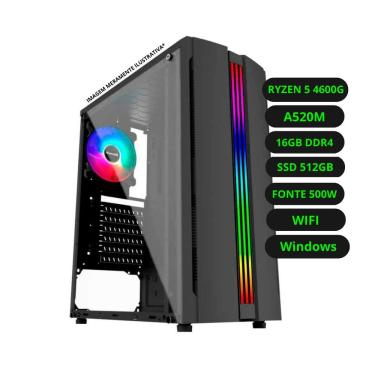 Imagem de Computador Cpu Gamer Amd Ryzen 4600g 16gb Ddr4 Ssd 512gb Fonte 500w Bivolt Windows