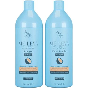 Imagem de Zap Me Leva Com Você - Kit Nutrição óleo De Coco E Pantenol Litro Duo (2 Produtos)