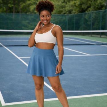 Imagem de Shorts Saia Esportivo Godê com Shorts Embutido e Bolsos - Malwee, M, C