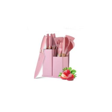 Imagem de Kit Completo De Utensílios De Cozinha Luxuosos 19 Peças Com Tablet Espátula De Silicone...
