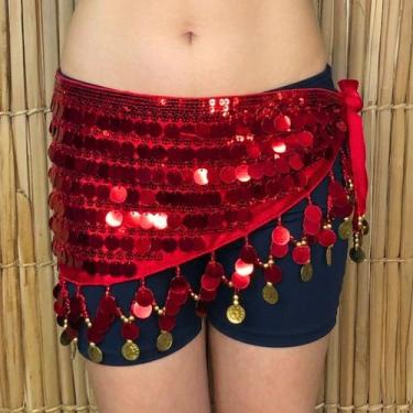 Imagem de Cinto Moedas Lenço de Quadril Luxo Dança do Ventre/Cigana LQ-013LUXO-U