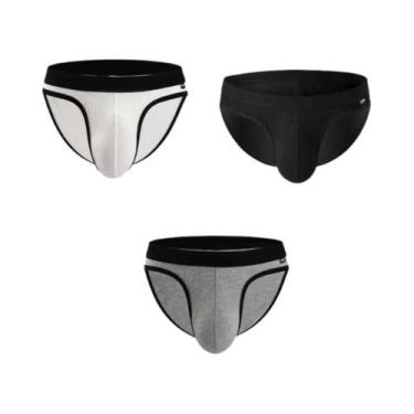 Imagem de Cuecas Sexy Masculinas Com Bolsa U, Pacote Com 3 Tangas, Roupas Íntima