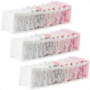 Imagem de Colmeia Organizadora Kit 3 Peças 11 Nichos Roupas Bebê Meia Pijama - S