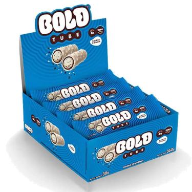 Imagem de Barra de Proteina Tube - 12 Unidades Cookies E Cream - Bold-Unissex