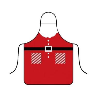 Imagem de Avental De Natal Em Tecido Não Tecido Com Estampa De Papai Noel, Resis