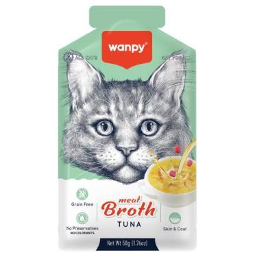 Imagem de Wanpy Sopa Petisco Para Gato Caldo Sabor Atum 50g