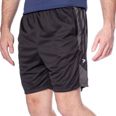 Imagem de Calção Masculino Poker Nexus Esportivo Bolsos Preto/Cinza, Preto, Cinz