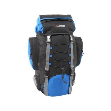 Imagem de Mochila Cargueira Intruder 60 litros Nautika, Preto,Azul