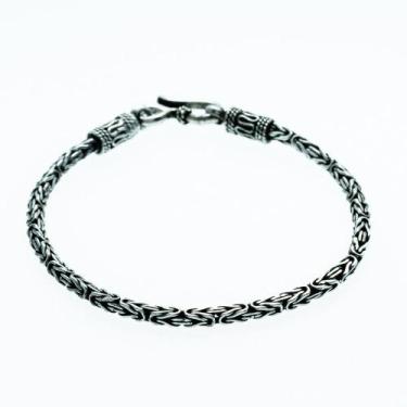 Imagem de Bracelete Pulseira Unissex Bali Ponto Peruano 4mm Prata 925 - Atraktiv