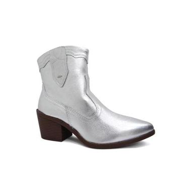 Imagem de Bota Dakota Texana Feminina G6021 Prata, 39, Prata