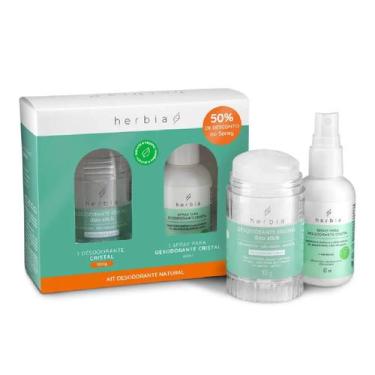 Imagem de Kit Herbia Desodorante Cristal 100g + Spray Para Desodorante Cristal 6