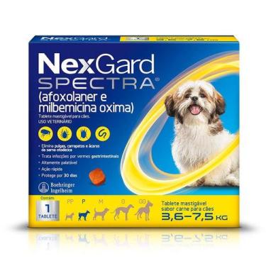 Imagem de Antipulgas NexGard Spectra Cães 3,6 a 7,5 kg 1 Tablete