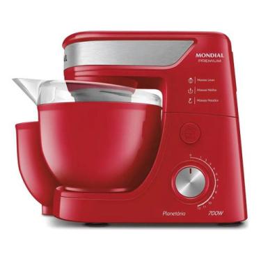 Imagem de Batedeira Planetária Mondial 700W BP-01P-R cor Vermelho, 110V