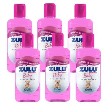 Imagem de Kit 6 Limpador Perfumado de Ambientes Concentrado Baby Zulu 120ml - Co