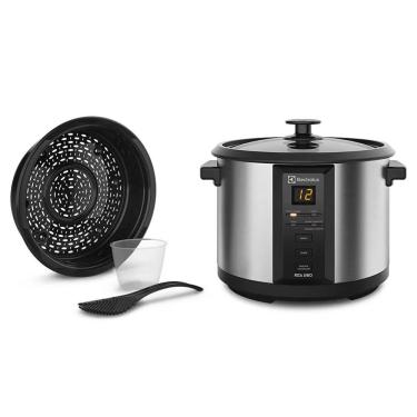 Imagem de Panela Elétrica Multiuso Electrolux Chef ECC20 1,8L 630W Programável Preto com Inox 220V