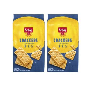 Imagem de Kit 2 Biscoito tipo crackers sem glúten 210g Schar - Schär