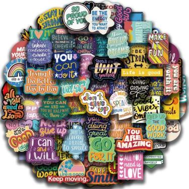 Imagem de Adesivos Varazz 100 Peças Motivacionais com Afirmações Positivas
