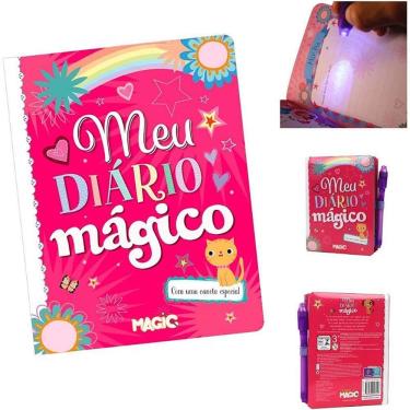 Imagem de Diário Mágico Pequeno Ciranda 12x15CM 48 Páginas com Caneta Especial de Luz Negra