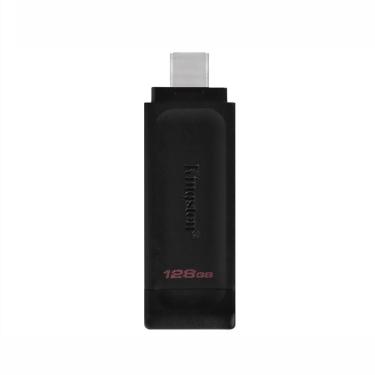 Imagem de Pendrive Kingston DT70 128GB USB Type-C 3.2 Transferência Ultrarrápida Preto Kingston