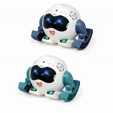 Imagem de Brinquedo Educativo Robô Cambalhota Interativo com Luzes Sons e Resposta a Palmas Braskit