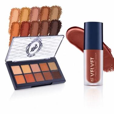 Imagem de Kit Bruna Tavares: Paleta BT Transition + BT Velvet 2x1 + Pincel Brind