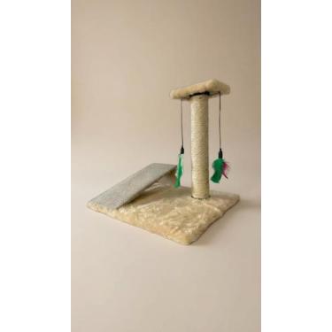 Imagem de Arranhador Gato Rampa 2 Andares Sisal Natural - Congratulations Store