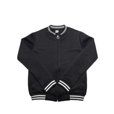 Imagem de Jaqueta Bomber Infantil Feminina de Matelasse - Mini Diva, Preto, 12