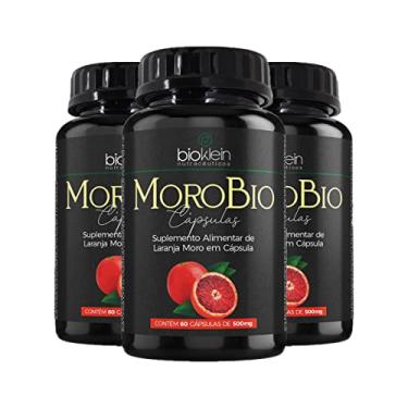 Imagem de Kit 3 Suplemento Laranja Moro 500mg Morobio 60 Capsula Bioklein