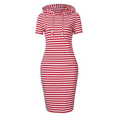 Imagem de MISSKY Casual feminino, Vermelho/manga curta, G