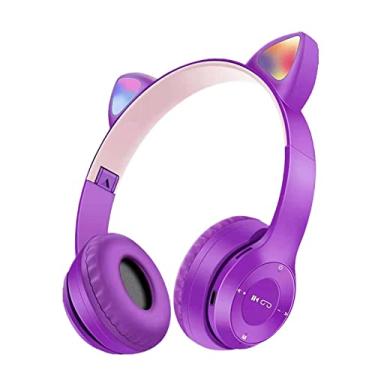 Imagem de Fones de ouvido sem fio Cat Ear - Fones de ouvido sem fio 5.0 Cat Ear para uso em academias e jogos | Fone de ouvido fone de ouvido fone de ouvido overear ginásio jogos esporte