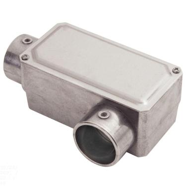 Imagem de Condulete fixo tipo "LL" Tramontina 1" - com tampa - sem rosca - sem pintura Tramontina