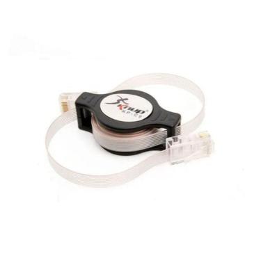 Imagem de Cabo De Rede Retrátil Rj45 1,5Mt Cat-5 Chato Tipo Flat Cable