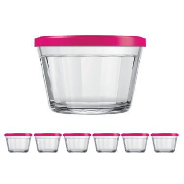 Imagem de Kit Pote Copo Americano C/Tampa Cor Sortida 350ml Nadir 6Un