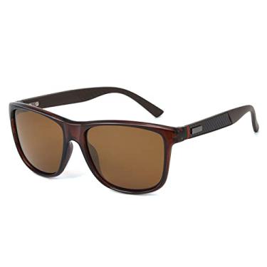 Imagem de Classic Polarized Sunglasses Green Red Stripe Design UV400 Protection Carbon Fiber Temple Sun Glass Men Fashion,C3 Brown,china