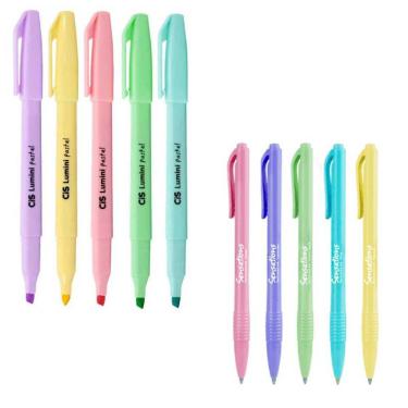 Imagem de Kit Canetas Tons Pasteis Cis Lumini Sensations Newpen