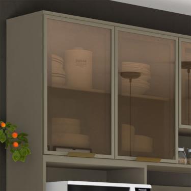 Imagem de Armário Aéreo Évelin com Vidro 2 Portas Duna