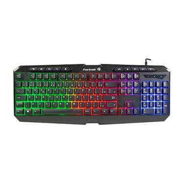 Imagem de Teclado Gamer Multimidia Spider Black RGB Rainbow Preto Fortrek