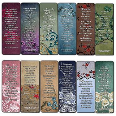 Imagem de Versos da Bíblia Devotional em espanhol para Marcadores de livro femininos virtuosos (pacote com 60), Spanish Scriptures Bookmarks for Women (60-pack), (60-Pack)